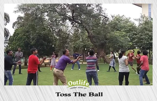 Toss the ball team building activity