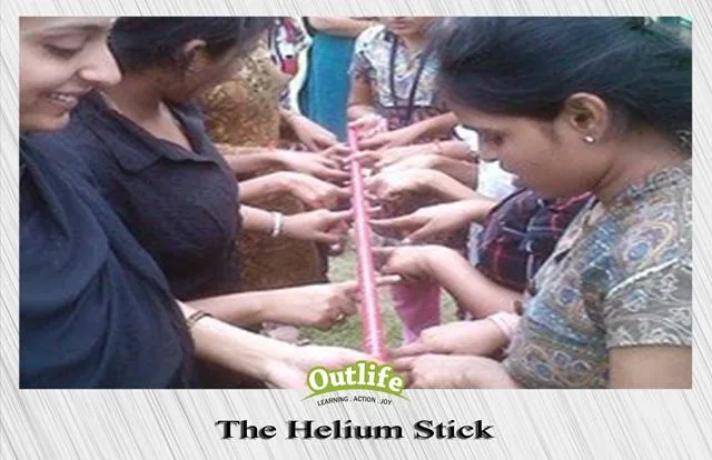 The helium Stick Team Building Activity