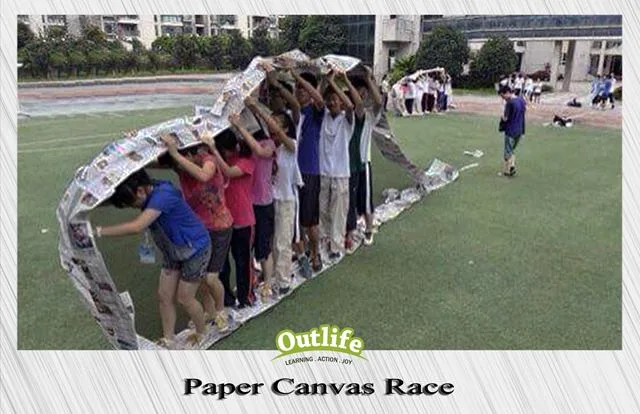 Paper Canvas Race Activity